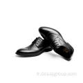 Pointe de l&#39;aile chaussures pour hommes en cuir brunis